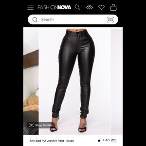NWT! Leather pants Fashion Nova